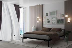 Кровать Мета с матрасом 1200 (черный) в Златоусте - zlatoust.ok-mebel.com | фото 2