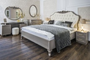 Кровать Мокко 1600 с мягким изголовьем + основание (серый камень) в Златоусте - zlatoust.ok-mebel.com | фото