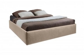 Кровать Подиум с ПМ 1600 (велюр светло-серый) в Златоусте - zlatoust.ok-mebel.com | фото