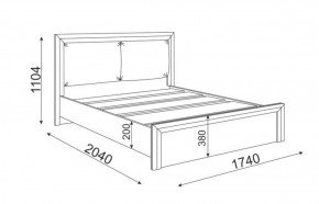 Кровать 1.6 Глэдис М31 с настилом и мягкой частью (ЯШС/Белый) в Златоусте - zlatoust.ok-mebel.com | фото 3