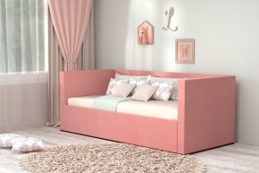 Кровать с ПМ (арт.030) (с/м 900*2000мм) (б/матр), ткань розовая в Златоусте - zlatoust.ok-mebel.com | фото