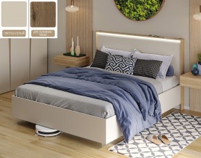 Кровать (Светло-серый U750 ST9/Дуб Галифакс Табак) 1600 в Златоусте - zlatoust.ok-mebel.com | фото
