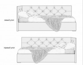 Кровать угловая Лэсли интерьерная +настил ДСП (90х200) в Златоусте - zlatoust.ok-mebel.com | фото 2