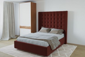 Кровать Венеция ЛЮКС с ПМ 1200 (велюр бордо) в Златоусте - zlatoust.ok-mebel.com | фото 2