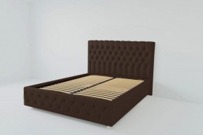 Кровать Версаль с ортопедическим основанием 900 (экокожа коричневая) в Златоусте - zlatoust.ok-mebel.com | фото