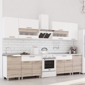 Кухня Айсбери 2.4 м (Белый/Дуб Сонома) в Златоусте - zlatoust.ok-mebel.com | фото