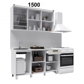 Кухня ДИОР 1500 (Белый/Дуб Крафт белый) в Златоусте - zlatoust.ok-mebel.com | фото 2
