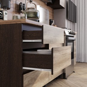 Кухня Энигма 1.6 м (венге/дуб каньон) в Златоусте - zlatoust.ok-mebel.com | фото 2