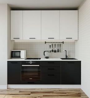 Кухонный гарнитур Графика 2200 (Стол. 38мм) в Златоусте - zlatoust.ok-mebel.com | фото