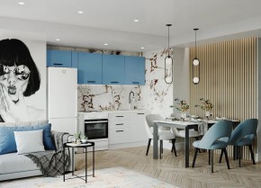 Кухонный гарнитур Капри 2550 (Стол. 26мм) в Златоусте - zlatoust.ok-mebel.com | фото