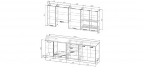 Кухонный гарнитур Меренга 2400 h950 (Стол. 26мм) в Златоусте - zlatoust.ok-mebel.com | фото 2