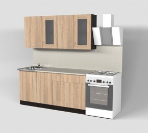 Кухня Симона Демо 1700 (Венга/Дуб Сонома) в Златоусте - zlatoust.ok-mebel.com | фото