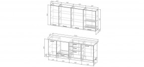 Кухонный гарнитур Старое Дерево 2200 h950 (Стол. 26мм) в Златоусте - zlatoust.ok-mebel.com | фото 2