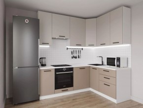 Кухонный гарнитур угловой Каппучино 2200*1600 h 950 (Стол. 38мм) в Златоусте - zlatoust.ok-mebel.com | фото