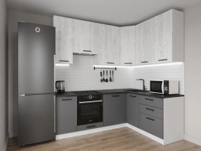 Кухонный гарнитур угловой Санторини 2200*1600 h950 (Стол. 38мм) в Златоусте - zlatoust.ok-mebel.com | фото