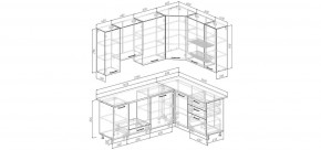 Кухонный гарнитур Умбра 2200*1600 h950 (Стол. 38мм) в Златоусте - zlatoust.ok-mebel.com | фото 2
