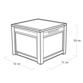 Квадратный сундук Cube Rattan 208 л в Златоусте - zlatoust.ok-mebel.com | фото 4