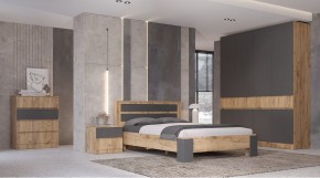 ЛЕНОРА Спальный гарнитур (модульный) графит в Златоусте - zlatoust.ok-mebel.com | фото