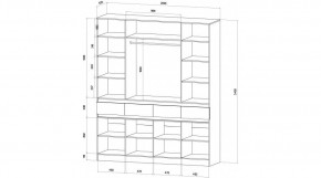 ЛЕНОРА Спальный гарнитур (модульный) графит в Златоусте - zlatoust.ok-mebel.com | фото 9