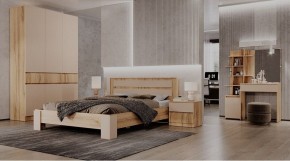 ЛЕНОРА Спальный гарнитур (модульный) кашемир в Златоусте - zlatoust.ok-mebel.com | фото