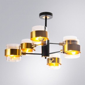 Люстра на штанге Arte Lamp Carlo A8205SP-6BK в Златоусте - zlatoust.ok-mebel.com | фото 2