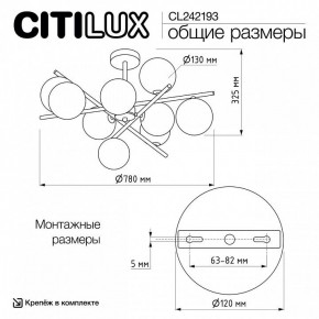 Люстра на штанге Citilux Ronny CL242193 в Златоусте - zlatoust.ok-mebel.com | фото 8