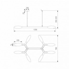 Люстра на штанге Eurosvet Covalent 30180 черный в Златоусте - zlatoust.ok-mebel.com | фото 3
