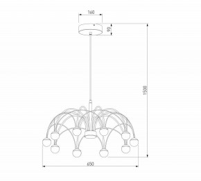 Люстра на штанге Eurosvet Ragno 90030/10 LED золото в Златоусте - zlatoust.ok-mebel.com | фото 5