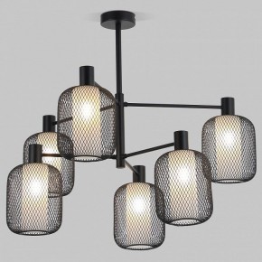 Люстра на штанге Eurosvet Voile 30191/6 черный в Златоусте - zlatoust.ok-mebel.com | фото