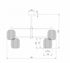 Люстра на штанге Eurosvet Voile 30191/6 черный в Златоусте - zlatoust.ok-mebel.com | фото 3