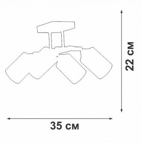 Люстра на штанге Vitaluce V2833 V2833-1/4PL в Златоусте - zlatoust.ok-mebel.com | фото 4