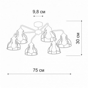 Люстра на штанге Vitaluce V3102 V3102-0/6PL в Златоусте - zlatoust.ok-mebel.com | фото 2
