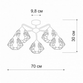 Люстра на штанге Vitaluce V4258 V4258-0/5PL в Златоусте - zlatoust.ok-mebel.com | фото 2