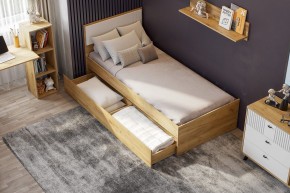 МИЛАН Детская (Дуб Золотой/Белый матовый) в Златоусте - zlatoust.ok-mebel.com | фото 2