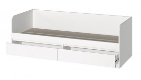 МС "Хилтон" Кровать 0,8 (Белый текстурный) в Златоусте - zlatoust.ok-mebel.com | фото 2