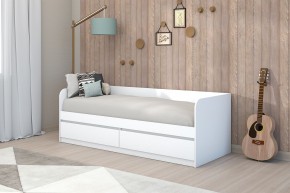 МС "Хилтон" Кровать 0,8 (Белый текстурный) в Златоусте - zlatoust.ok-mebel.com | фото 3