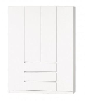 МС "Хилтон" Шкаф №1 1600 (Белый текстурный) в Златоусте - zlatoust.ok-mebel.com | фото 2