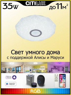 Накладной светильник Citilux Диамант Смарт CL713A30G в Златоусте - zlatoust.ok-mebel.com | фото 3