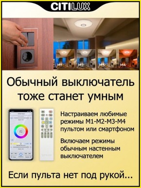 Накладной светильник Citilux Диамант Смарт CL713A30G в Златоусте - zlatoust.ok-mebel.com | фото 6