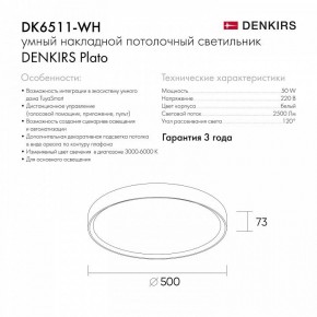 Накладной светильник Denkirs PLATO DK6511-WH/1 в Златоусте - zlatoust.ok-mebel.com | фото 10