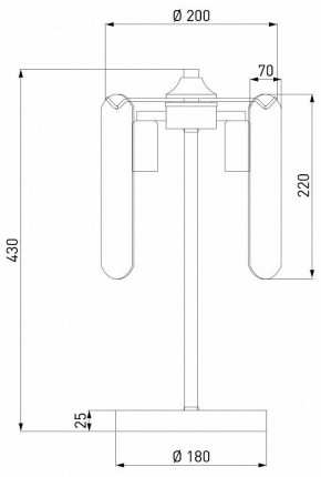 Настольная лампа декоративная Eurosvet Claire 01170/3 золото в Златоусте - zlatoust.ok-mebel.com | фото 3