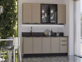 НИКОЛЬ Кухонный гарнитур 2000/900 (Холст Латте) в Златоусте - zlatoust.ok-mebel.com | фото