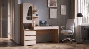 ПИФАГОР Стол компьютерный (дуб вотан/кашемир) в Златоусте - zlatoust.ok-mebel.com | фото