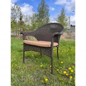 Плетеное кресло LV-140B-Brown с подушкой в комплекте в Златоусте - zlatoust.ok-mebel.com | фото 1