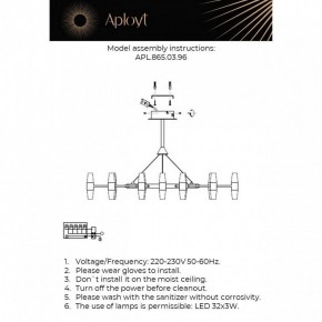Подвесная люстра Aployt Bernadet APL.865.03.96 в Златоусте - zlatoust.ok-mebel.com | фото 2