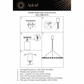 Подвесная люстра Aployt Rezeda APL.788.03.15 в Златоусте - zlatoust.ok-mebel.com | фото 13