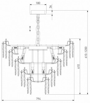 Подвесная люстра Bogate"s Leaf 369 в Златоусте - zlatoust.ok-mebel.com | фото 4