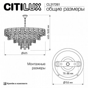 Подвесная люстра Citilux Sagrada CL317261 в Златоусте - zlatoust.ok-mebel.com | фото 6