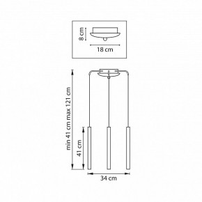 Подвесная люстра Lightstar Tubo L3T747243 в Златоусте - zlatoust.ok-mebel.com | фото 3
