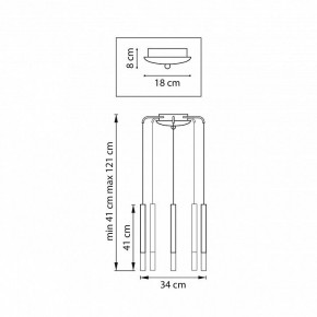 Подвесная люстра Lightstar Tubo L5T747133 в Златоусте - zlatoust.ok-mebel.com | фото 3